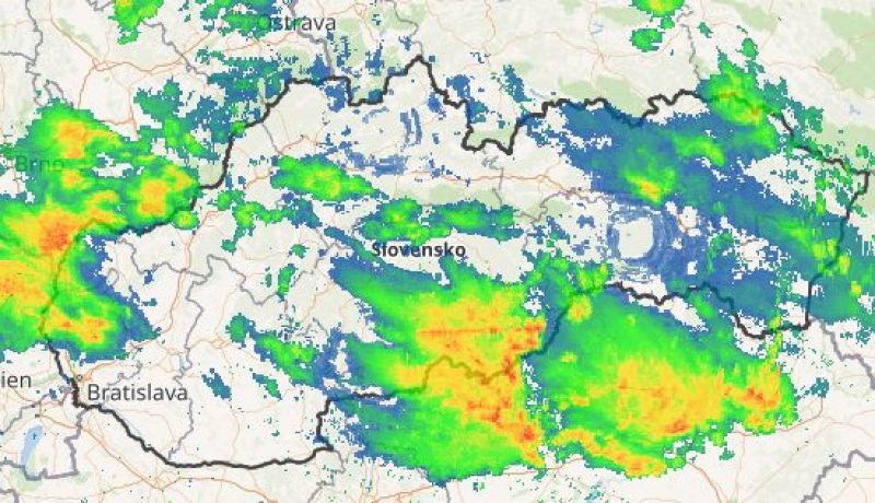 sobota 8:00h - zdroj Slovenský hydrometeorologický ústav - www.shmu.sk